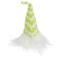 7.5" Lime Green & White Striped Hat Spring Gnome